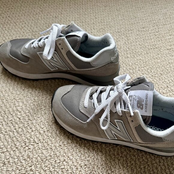 New Balance 574 Core White/Grey Women's Size 7 - Picture 4 of 4